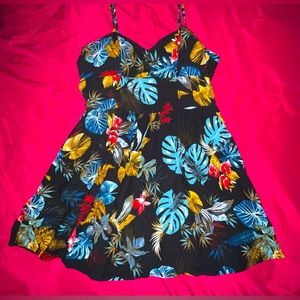 Pacific Vibes Tropical print summer dress. Size XL.